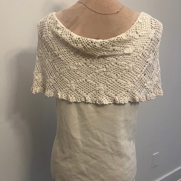 Cowl neck silk lace blouse - Picture 3 of 4
